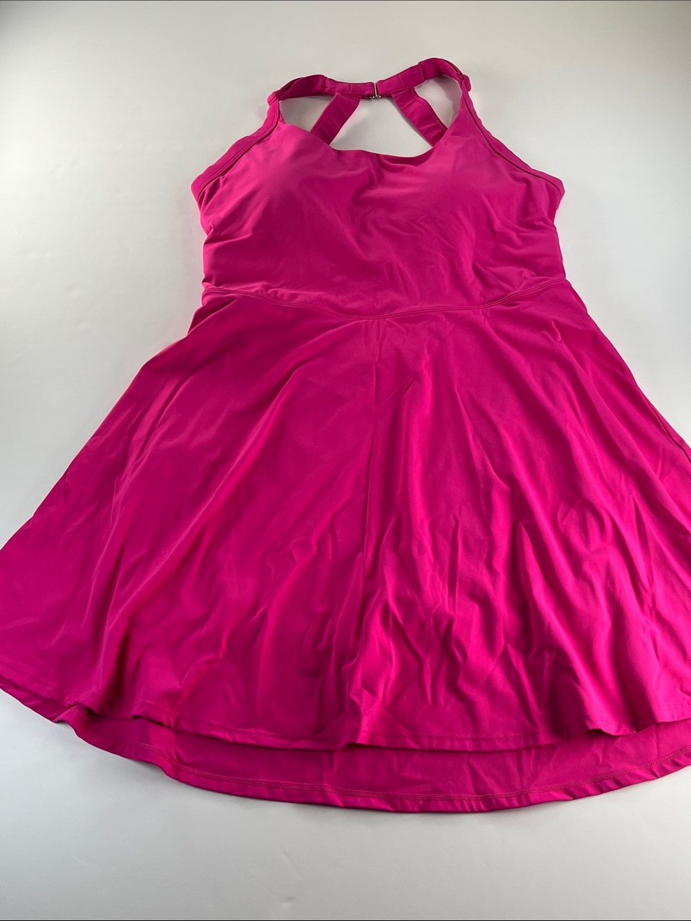 HealthYoga Women’s Bright Fuchsia A-Line Tennis Dress Sz XXL